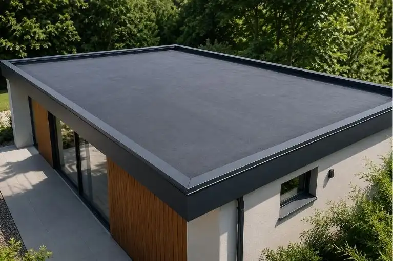 Modern flat roof installation on contemporary home in Manchester area