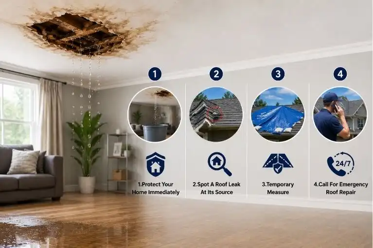 Step-by-step guide showing how to handle a roof leak and protect your home safely.